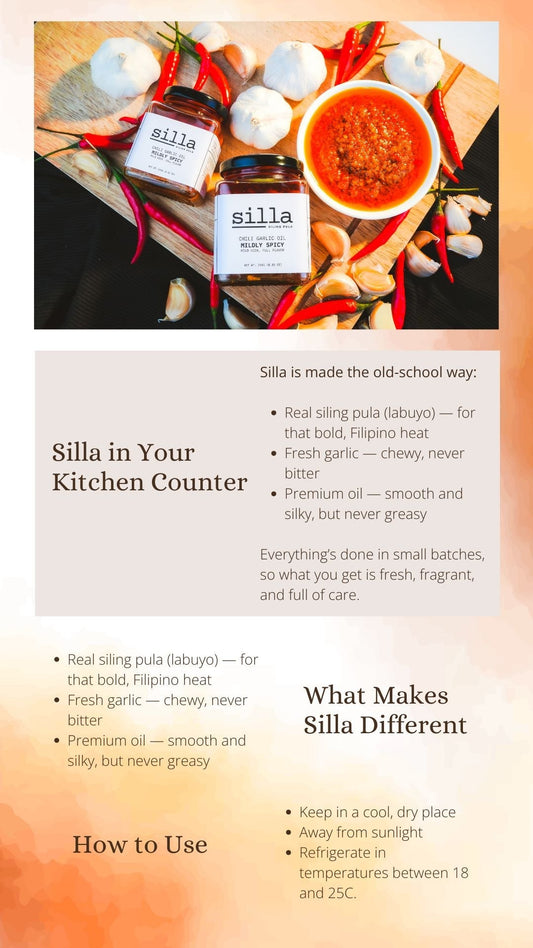 Silla Chili Garlic Oil in Your Kitchen Counter